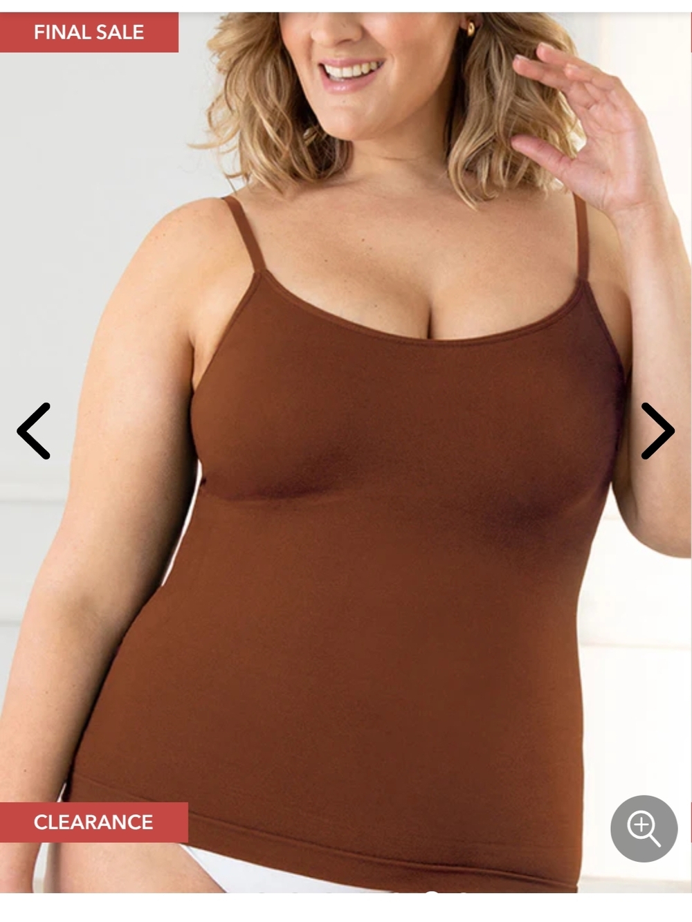 Shapermint Empetua Seamless Compression Shapewear Cami - Brown 2X